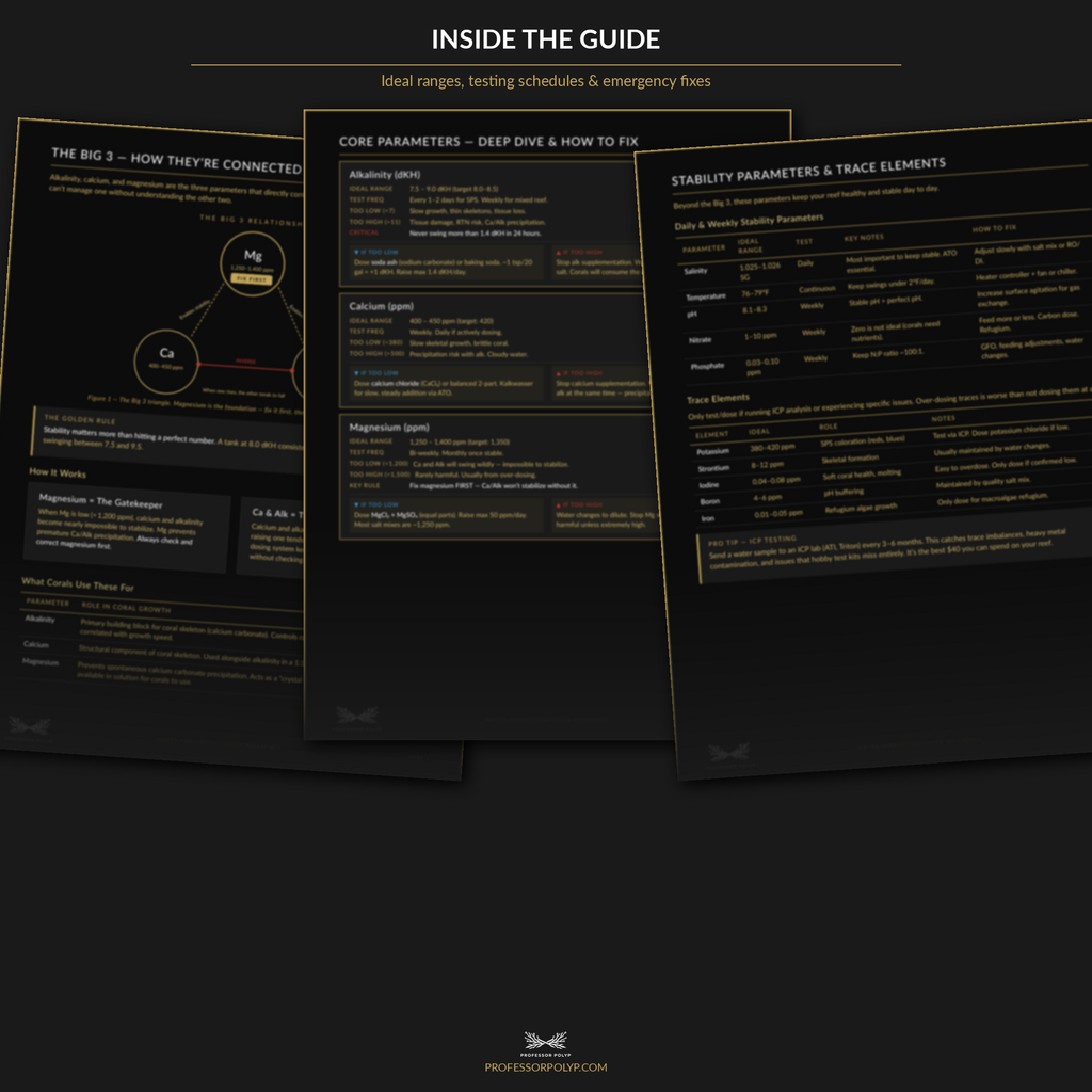 Reef Water Parameters Quick Reference Guide — Digital Download
